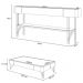 Conjunto Aparador Decorativo MDP/MDF e Mesa de Centro Vivant/Cadenza Off White/Champagne G26 - HB Móveis
