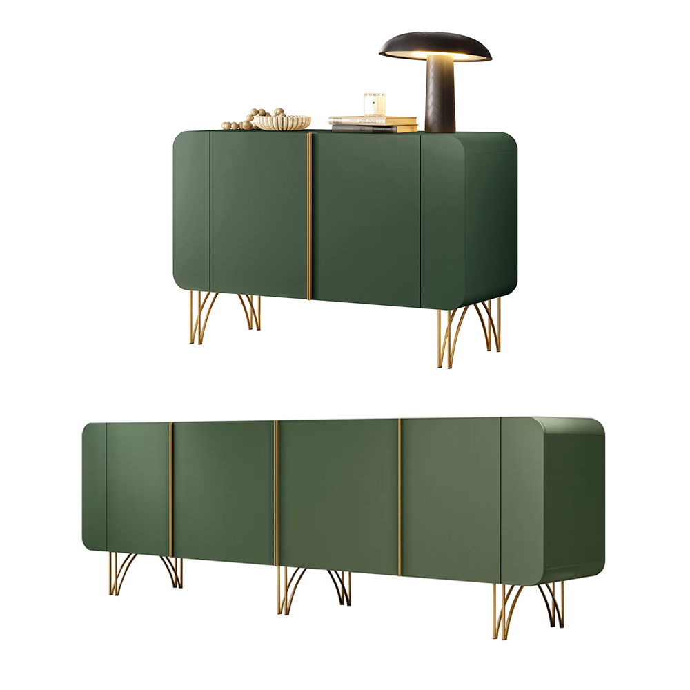 Conjunto Buffets Sala de Estar Benvenuto/Saluti MDP/MDF Pés em Aço Verde Pistache G26 - HB Móveis