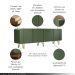 Conjunto Decorativo 1 Cristaleira e 2 Buffets Évora/Saluti/Benvenuto Verde Pistache G26 - HB Móveis