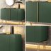 Conjunto Decorativo 1 Cristaleira e 2 Buffets Évora/Saluti/Benvenuto Verde Pistache G26 - HB Móveis