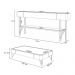 Conjunto Decorativo Aparador MDP/MDF e Mesa de Centro Vivant/Cadenza Off White/Castanho G26 - HB Móveis