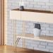 Conjunto Decorativo Aparador MDP/MDF e Mesa de Centro Vivant/Cadenza Off White/Castanho G26 - HB Móveis
