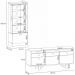 Conjunto Decorativo Cristaleira e Buffet Aparador Aura/Sollare Off White/Castanho G26 - HB Móveis