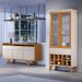 Conjunto Decorativo Cristaleira e Buffet Aparador Ópera/Sollare Off White/Cinamomo G26 - HB Móveis