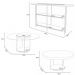 Conjunto Infinity Aparador 2 Mesas Centro Sky MDF/Vidro Castanho G26 - Hb Móveis