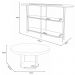 Conjunto Mesa Centro Sky Tampo MDF e Aparador Inifnity com Pés em Aço Castanho G26 - Hb Móveis