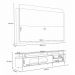 Conjunto Painel c/LED Nobre e Bancada Ária TV até 85 Polegadas Off White/Cinamomo G26 - HB Móveis
