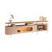 Conjunto Painel c/LED Nobre e Bancada Ária TV até 85 Polegadas Off White/Cinamomo G26 - HB Móveis