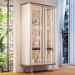 Cristaleira Évora Off White/Cinamomo 2 Portas de Vidro - HB Móveis