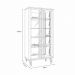 Cristaleira Évora Off White/Cinamomo 2 Portas de Vidro - HB Móveis