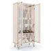 Cristaleira de Vidro com Espelho Alvora H01 Off White - Mpozenato