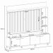 Estante Painel de TV 60 Pol 200cm Titan Off White/Cinamomo - HB Móveis