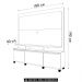 Estante Painel de TV 70 Pol 180cm Quantum Castanho/Off White - HB Móveis