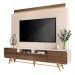 Estante Painel de TV 85 Pol 220cm Nobre Castanho/Off White - HB Móveis