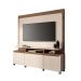 Home Estante Quantum 2 Portas em MDP/MDF para TV até 70 Polegadas Off White/Castanho G26 - Hb Móveis