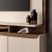 Home Estante Quantum 2 Portas em MDP/MDF para TV até 70 Polegadas Off White/Castanho G26 - Hb Móveis