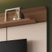 Home Painel Galax Suspenso para TV até 70 Polegadas com Off White/Castanho G26 - Hb Móveis