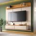 Home Painel Galax Suspenso para TV até 70 Polegadas com Off White/Cinamomo G26 - Hb Móveis