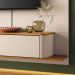 Home Painel Galax Suspenso para TV até 70 Polegadas com Off White/Cinamomo G26 - Hb Móveis