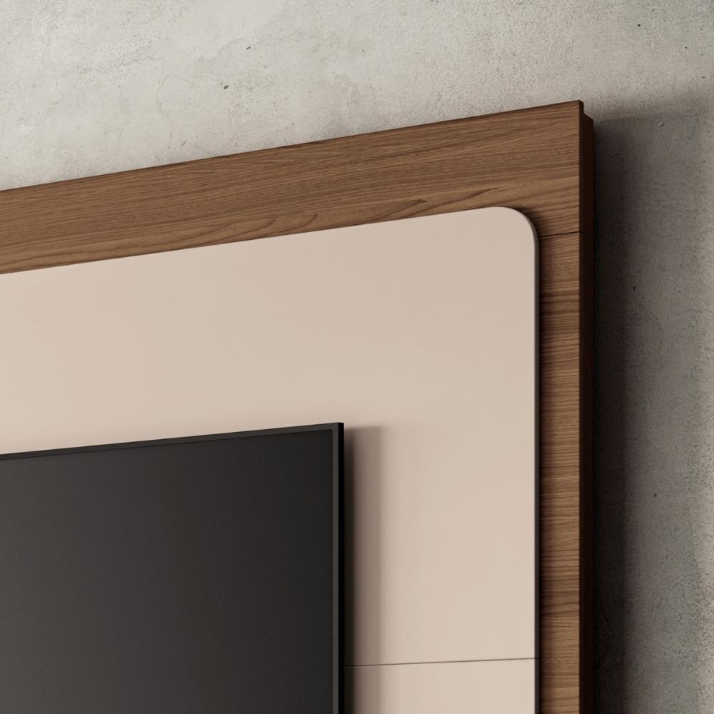 Home Painel Theater Quantum Sala TV até 70 Polegadas Off White/Castanho
