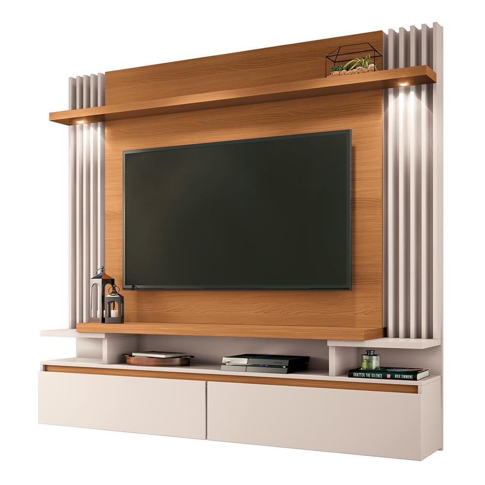Home Suspenso Cosmo Cinamomo/Off White para TV até 55” - HB Móveis