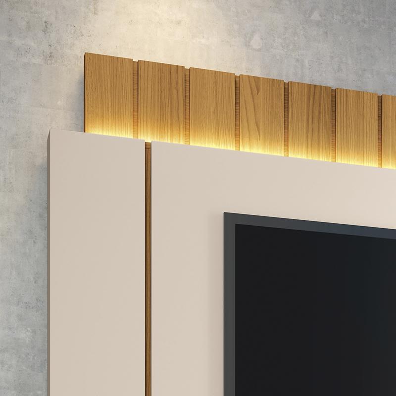 Home Suspenso Illusion 1.8 Off White/Cinamomo para TV até 55” - HB Móveis