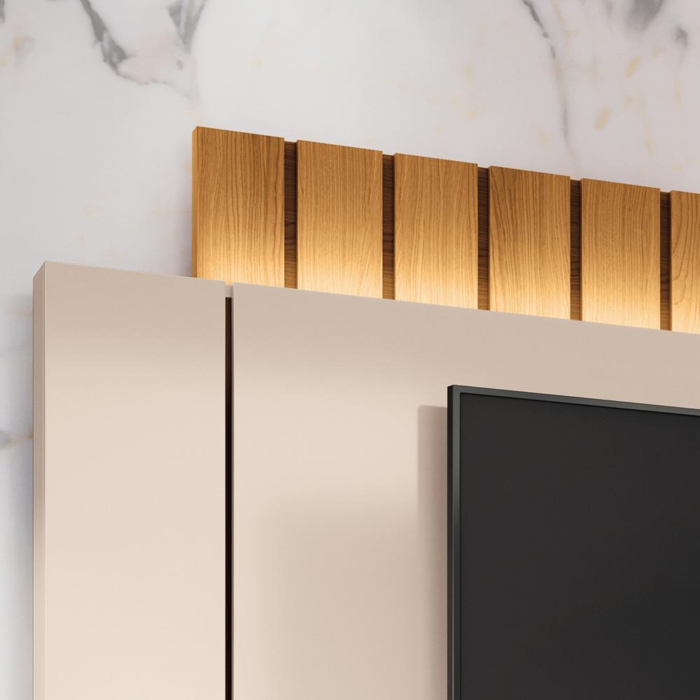 Home Suspenso Illusion 2.2 Off White/Cinamomo para TV até 70” - HB Móveis