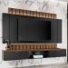 Home Suspenso Illusion 2.2 Preto/Castanho para TV até 70” - HB Móveis