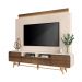 Home Theater Nobre com LED TV até 85 Polegadas em Off White/Castanho G26 - Hb Móveis