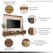 Home Theater Nobre com LED TV até 85 Polegadas em Off White/Castanho G26 - Hb Móveis
