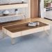 Mesa de Centro Cadenza Off White/Castanho - HB Móveis