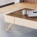 Mesa de Centro Cadenza Off White/Castanho - HB Móveis