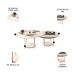 Mesa de Centro Para Sala Pés Metálicos Kit 2 Sky Off White - HB Móveis