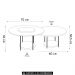 Mesa de Centro Para Sala Pés Metálicos Kit 2 Sky Off White - HB Móveis