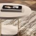 Mesa de Centro Para Sala Pés Metálicos Kit 2 Sky Off White - HB Móveis