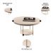 Mesa de Centro Redonda MDF Pés Metálicos Sky Off White - HB Móveis