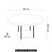 Mesa de Centro Redonda MDF Pés Metálicos Sky Off White - HB Móveis