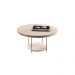 Mesa de Centro Sky Sala de Estar com Tampo MDF Pés em Aço Off White G26 - Hb Móveis