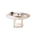 Mesa de Centro Sky Sala de Estar com Tampo em Vidro Pés em Aço Off White G26 - Hb Móveis