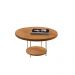 Mesa de Centro Sky com Pés em Aço e Tampo de MDF Cinamomo