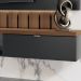 Painel Home Suspenso 2.2 para TV até 70" MDP/MDF com Fita LED Illusion Preto/Castanho G26 - HB Móveis