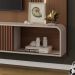 Painel Home Suspenso Empire TV até 85" Polegadas Castanho/Off White