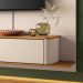 Painel Home Suspenso Galax TV até 70" Polegadas Off White/Cinamomo