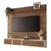 Painel Home Suspenso Max TV até 70" Polegadas com 3 Portas Castanho/Off White