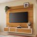 Painel Home Suspenso Max TV até 70" Polegadas com 3 Portas Cinamomo/Off White