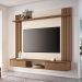 Painel Home Suspenso Solus TV até 70" Polegadas Castanho/Off White