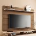 Painel Suspenso Curv 1.8 TV até 70 Polegadas Sala Estar Castanho/OffWhite G26 - Hb Móveis