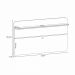 Painel Suspenso Curv 1.8 TV até 70 Polegadas Sala Estar Castanho/OffWhite G26 - Hb Móveis