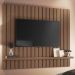 Painel Suspenso Link 1.6 Ripado Castanho para TV até 60" - HB Móveis