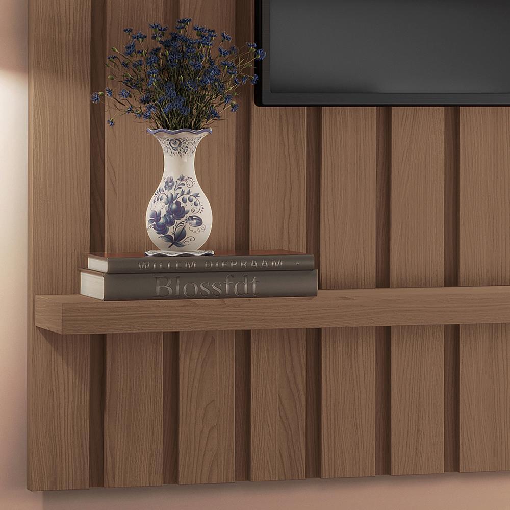 Painel Suspenso Link 1.6 Ripado Castanho para TV até 60" - HB Móveis